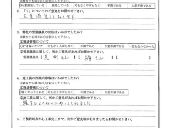 東京都江戸川区で浴室改修･台所改修･木部鉄部塗装･アパート内装工事をされたA様の声