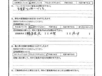 千葉県市川市で外壁塗装･雨樋交換･波板交換･屋根漆喰交換をされたS様の声